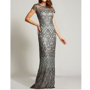 Tadashi Shoji Gershwin Sequin Embroidered Gown
